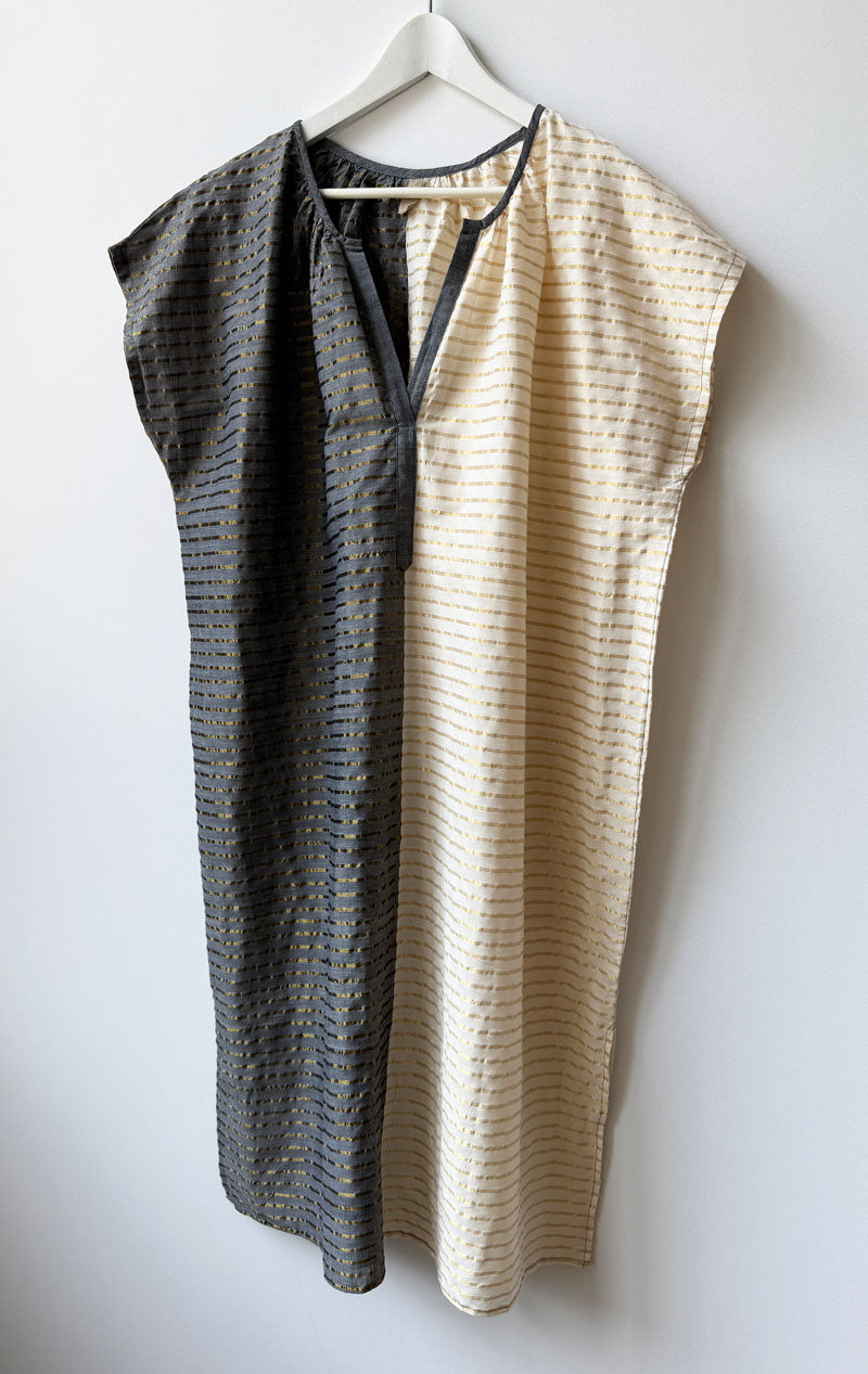 Sari  Metallic stripe dress