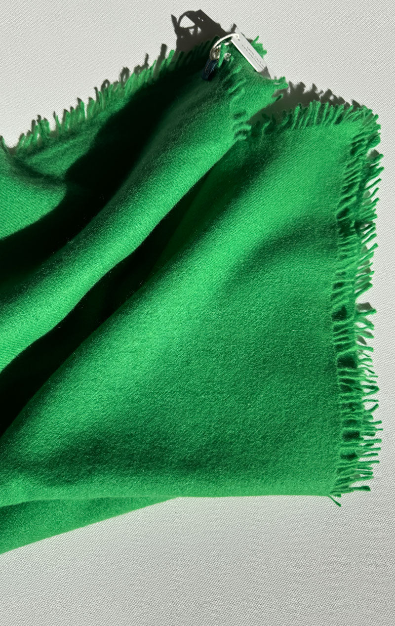 double thick Makie cashmere scarf -green