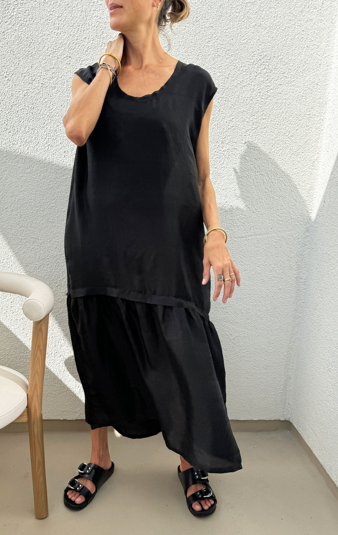 Drop waist silk dress – Two