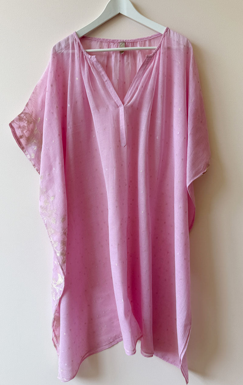 Soft Pink  Dhaka caftan