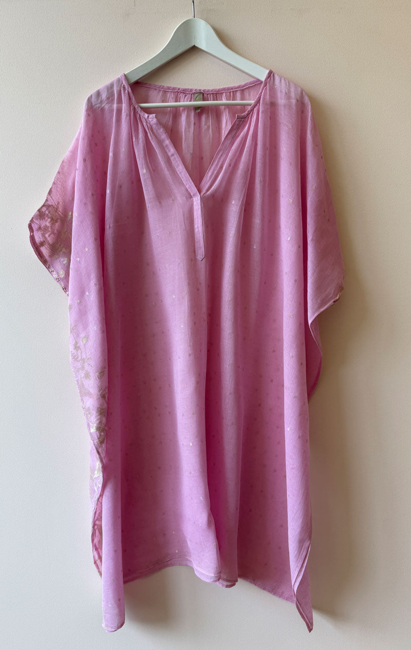 Soft Pink  Dhaka caftan