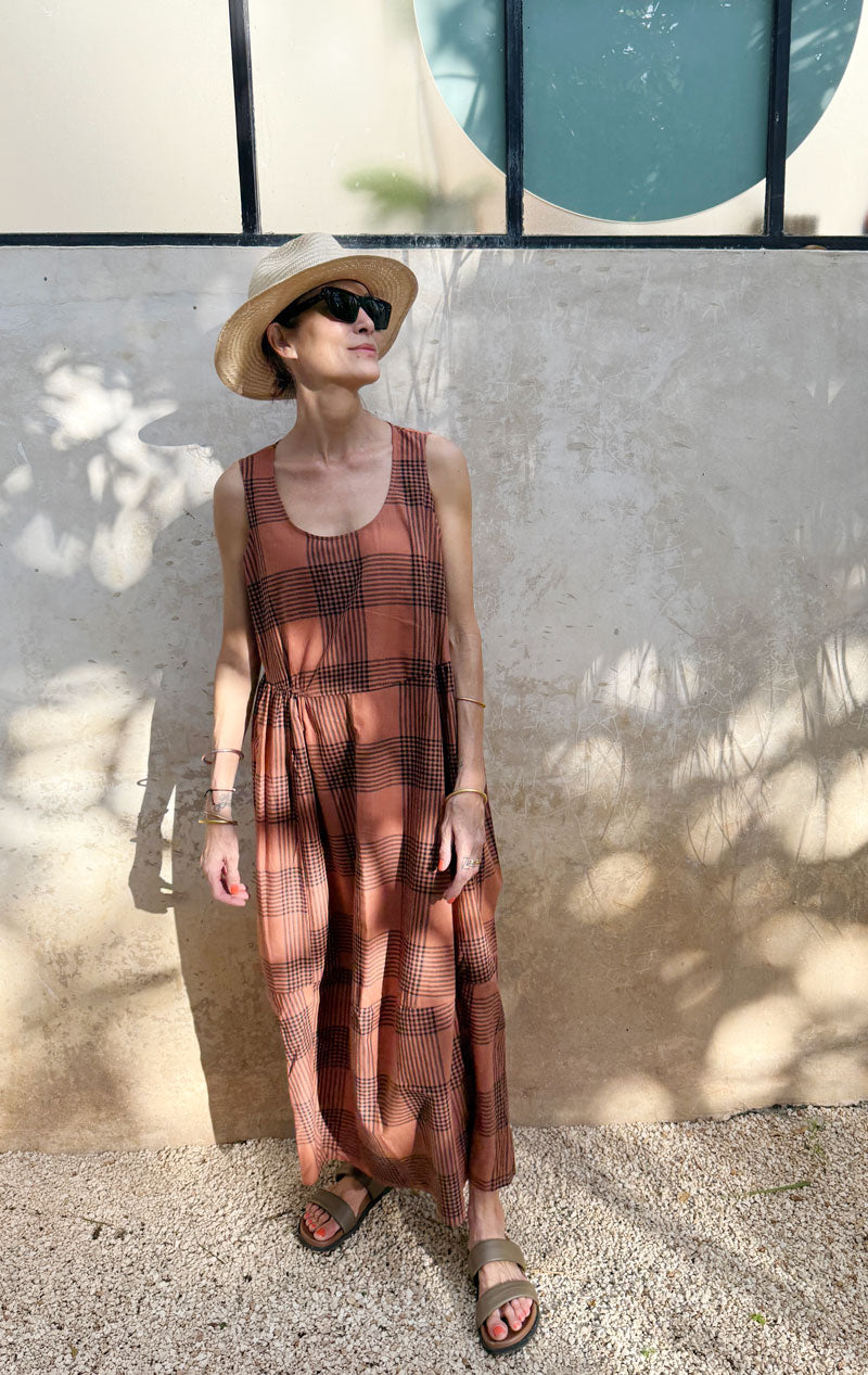 beach throw dress Cotton Linen Batwing Maxi Dress, Boho V-Neck Loose Beach Resort Kaftan