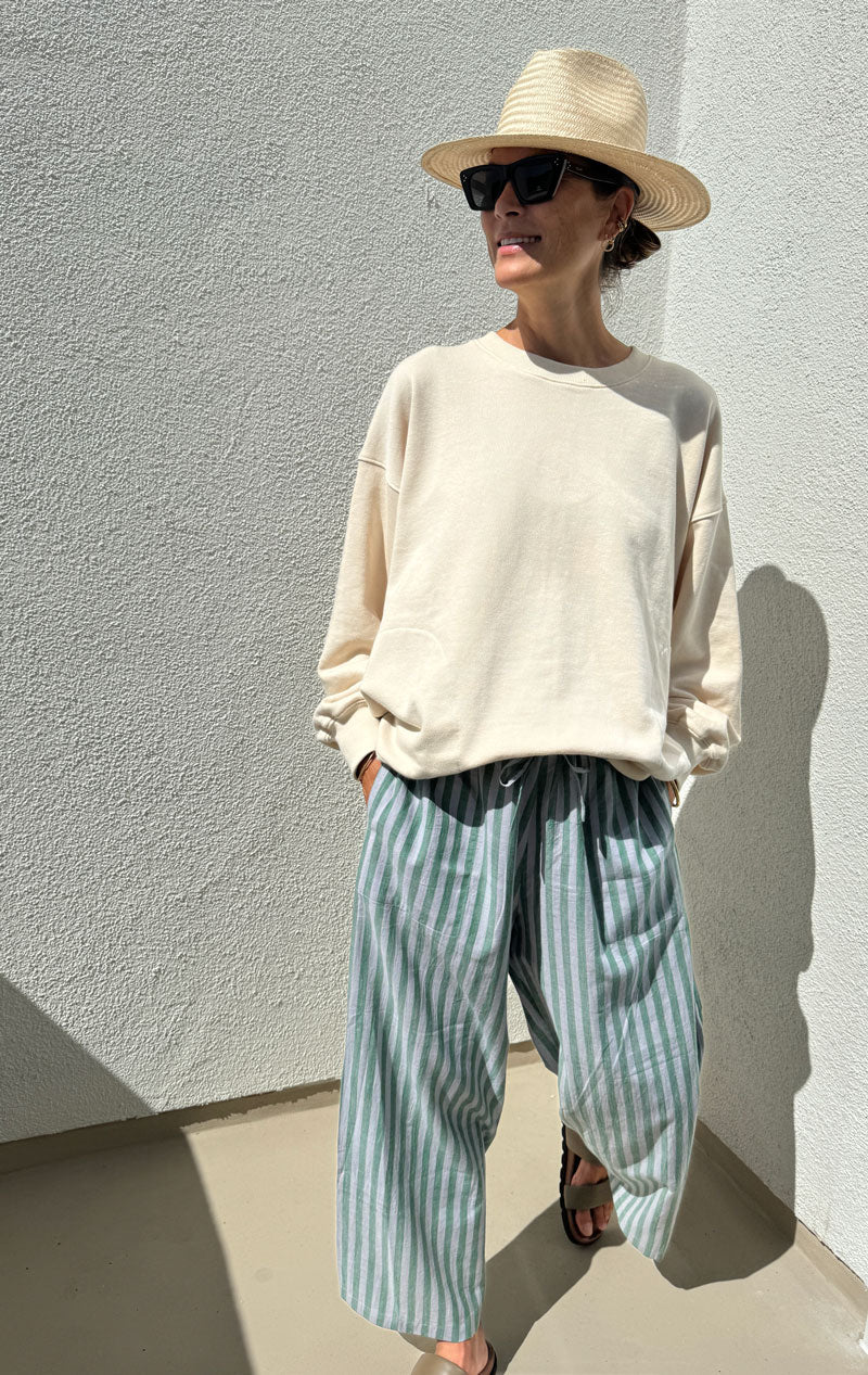 Paperbag stripe pant