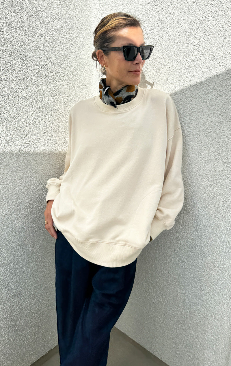 Japanese Cotton Sweatshirt- Natural