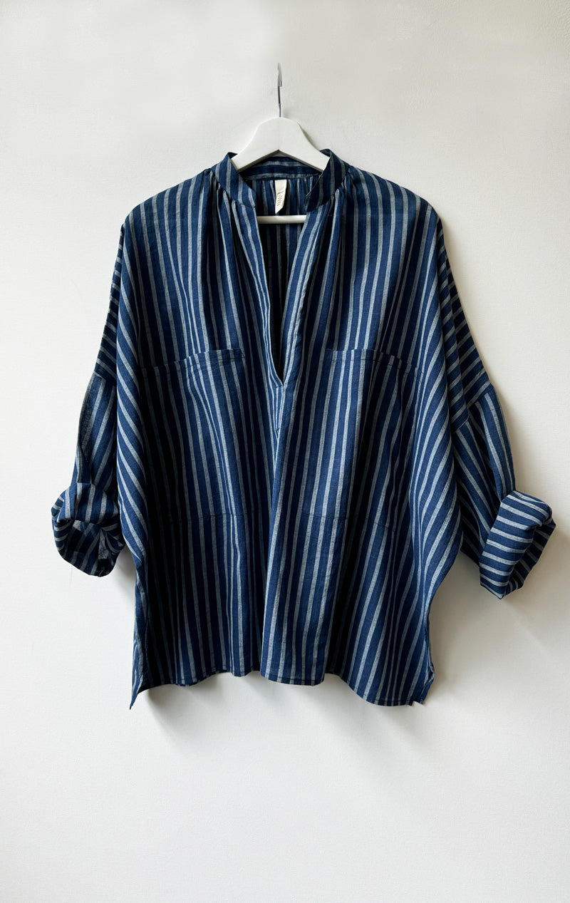 Indigo stripe shirt