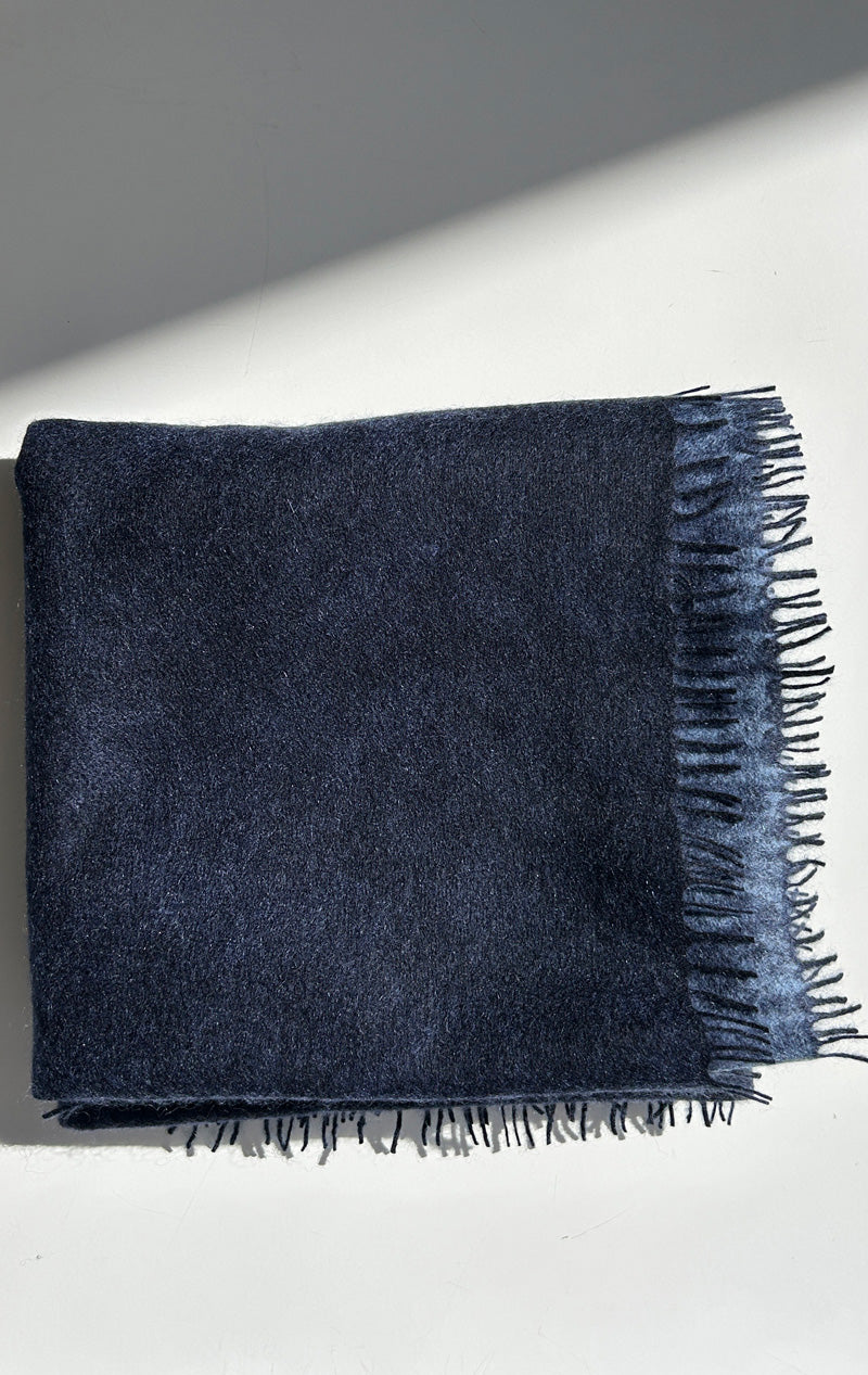 New! navy two tone blue scarf
