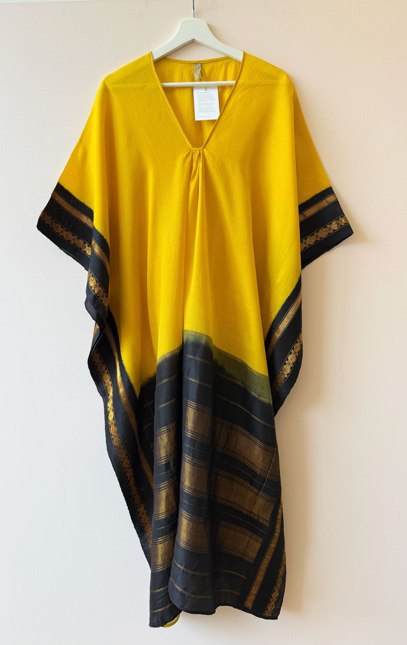 One of a kind yellow caftan