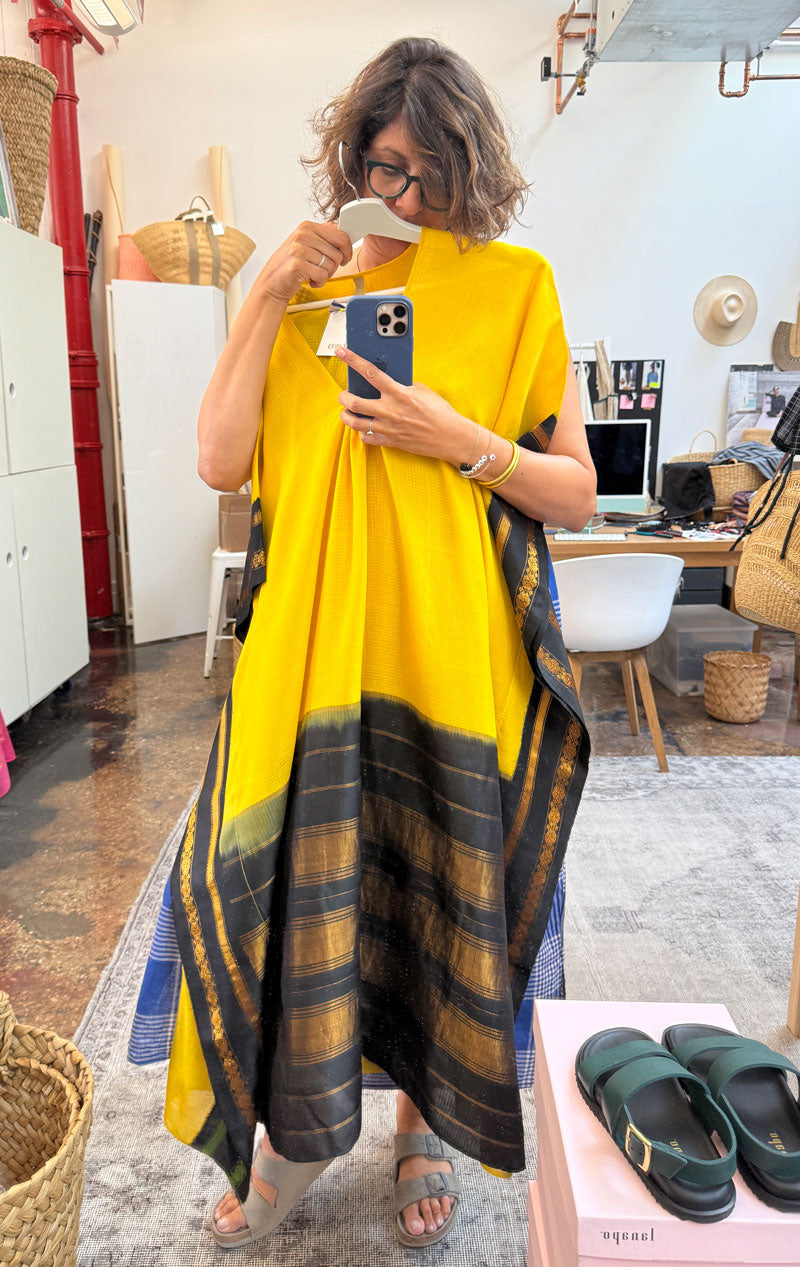 One of a kind yellow caftan