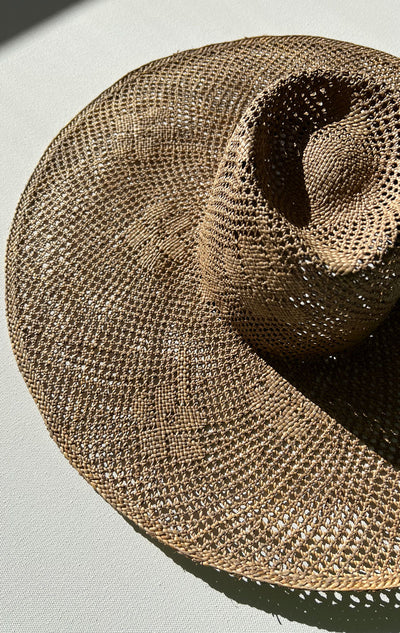 Natural Floral Large brim Hat