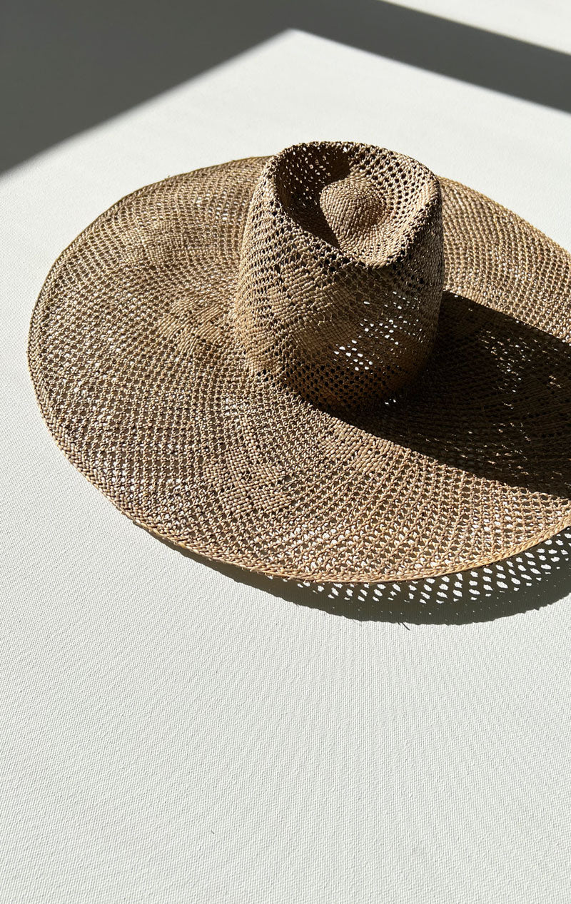 Natural Floral Large brim Hat
