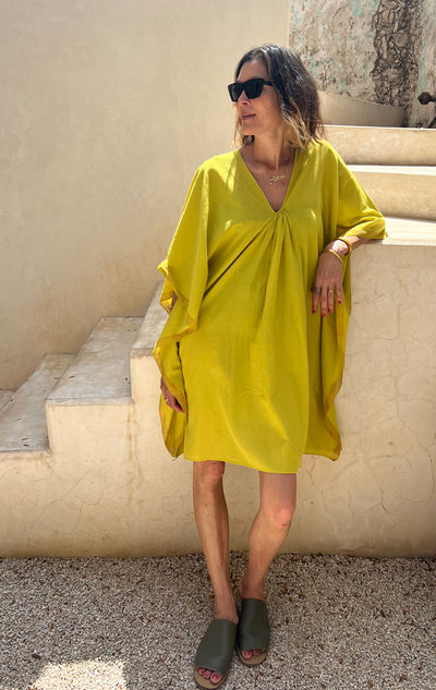 Citron handwoven caftan