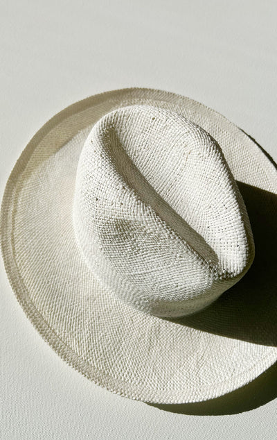 white short rim hat