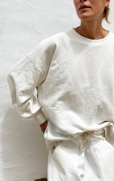 Our white Fab Cotton Sweatshirt